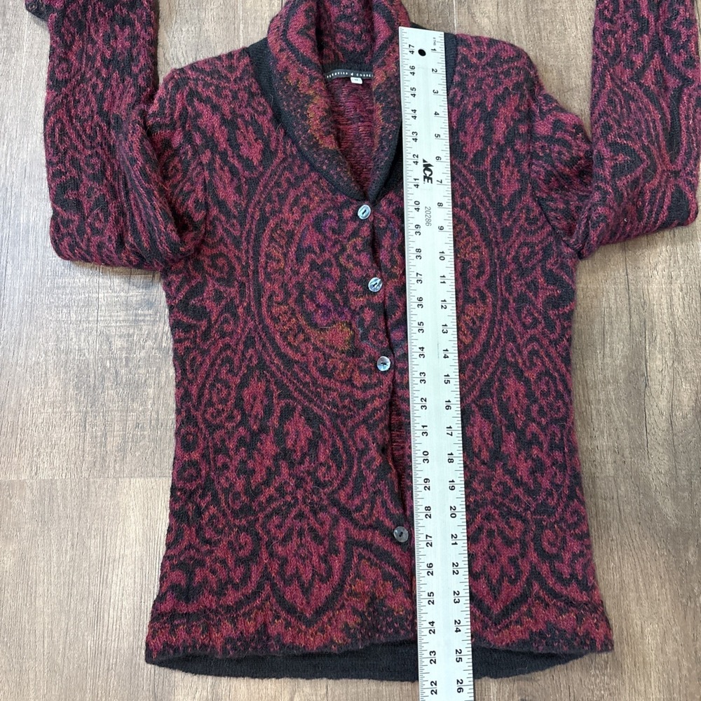 Peruvian Connection‎ 100% Alpaca Handmade Bolivia MEDIUM Cardigan Sweater FLAW - Picture 11 of 11